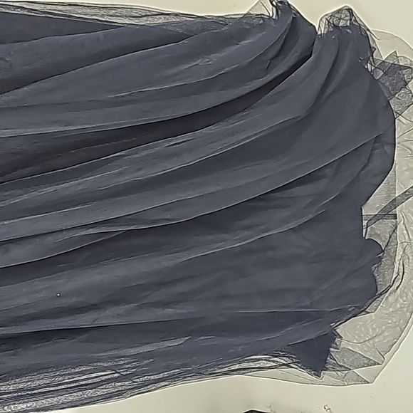 City Chic Navy Blue Elbow Length Sleeve Long Formal Evening Gown Sz:22 - Picture 13 of 16